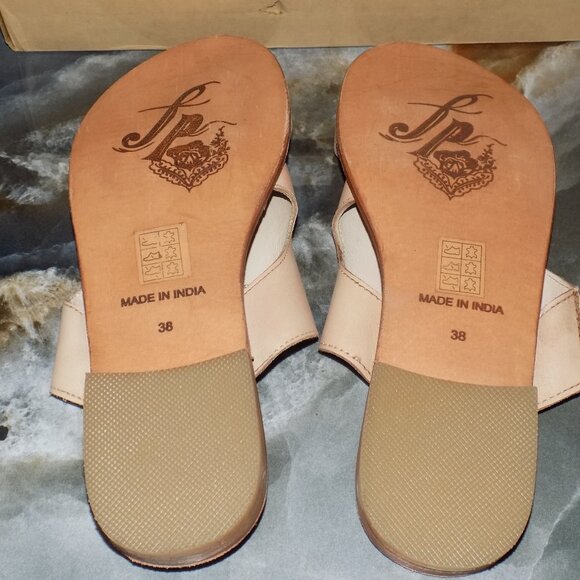 Free People Sant Antoni Slide Natural Sandals Size 7.5 (38) Women's NEW - Picture 4 of 5